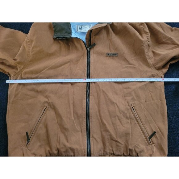 LL Bean Barn Jacket Chore Coat Canvas Wmn L Brown Full Zip USA Made - Picture 13 of 16